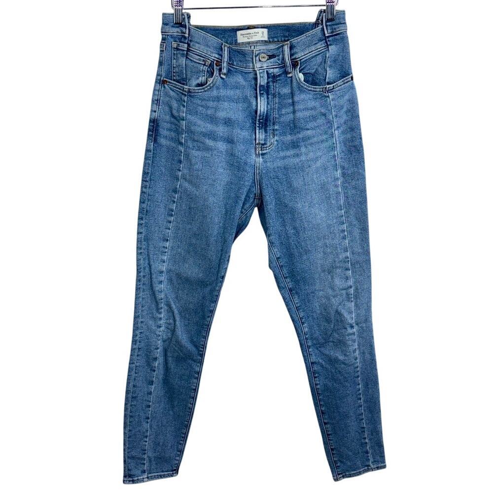 Abercrombie & Fitch The Super Skinny Ankle High Rise Blue Denim Jeans Size 29 8